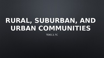 Preview of Rural, Suburban, and Urban Communities Powerpoint for Social Studies