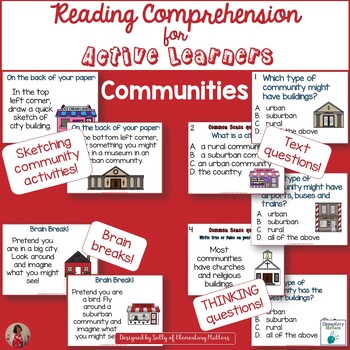 Preview of Rural, Urban, and Suburban Communities Informational Text for Social Studies