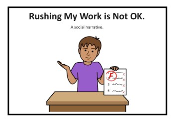 Preview of Rushing My Work / Racing Ahead is Not OK Social Narrative Story