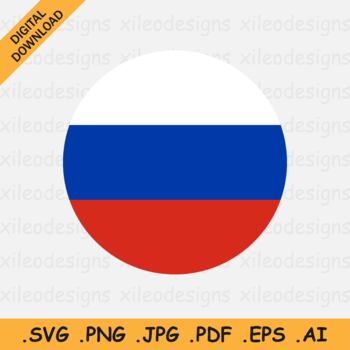 Russia Flag Round Circle icon PNG and SVG Vector Free Download