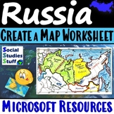 Russia Create a Map Labeling WS | Absolute & Relative Loca