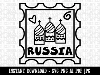 Preview of Russia Passport Travel Clipart Instant Digital Download AI PDF SVG PNG JPG Files