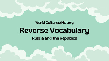 Preview of Russia Reverse Vocabulary