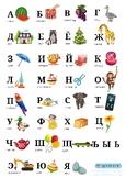 Russian Alphabet - Letter with Word and Image Example