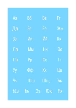 Preview of Russian Alphabet Print, ABC Poster, Classroom poster, Russian abc, русский алфав