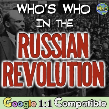 Preview of Russian Revolution (Bolshevik Revolution) Activity: Lenin, Stalin, Trotsky, Marx