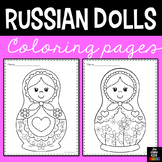 Russian Dolls, Nesting Dolls, Matryoshka Coloring Pages