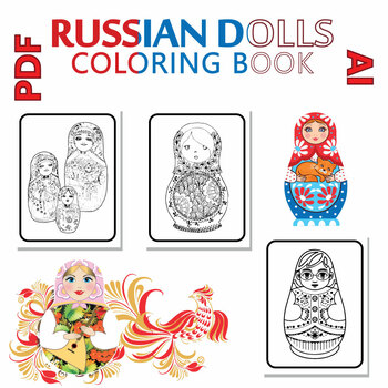 Preview of Russian Dolls coloring Pages