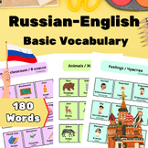 Russian-English Basic Vocabulary Flashcards - Bilingual Vi