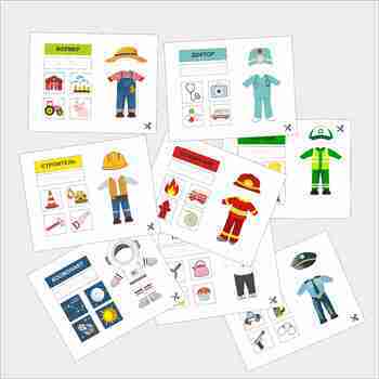 Preview of Russian Language Community Helpers for Kids, Russian Educational PDF for Toddler