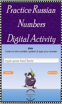 Preview of Russian Numbers Practice - Digital Activity - With Read to Me in Russian