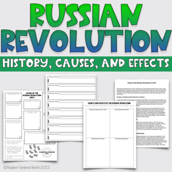 Preview of Russian Revolution Activity - History, Causes and Effects
