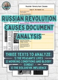 Russian Revolution Causes Document Analysis