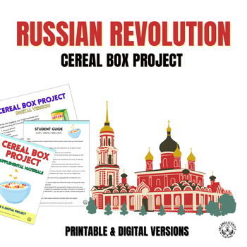 Preview of Russian Revolution Cereal Box Project: Printable & Digital Resource