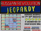 Russian Revolution JEOPARDY - figures, causes, details, af