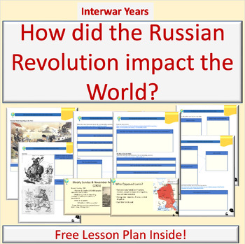Preview of Russian Revolution Lesson Plan | Full Unit | DBQ | Interwar Years | Google Drive