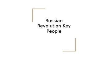 Preview of Russian Revolution Notes