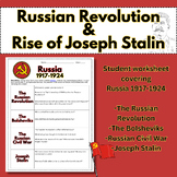 Russian Revolution & Rise of Stalin-- Student Worksheet (R