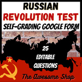 Russian Revolution Self-grading Google Form Test Digital Resource