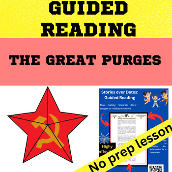 Preview of Russian Revolution - The Great Purges Guided Reading Worksheet, slides, digital