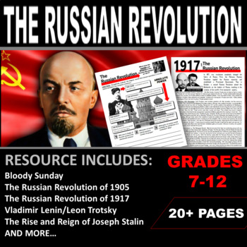 Preview of Russian Revolution (Reading and Activity Worksheets) Class/Distance Learning