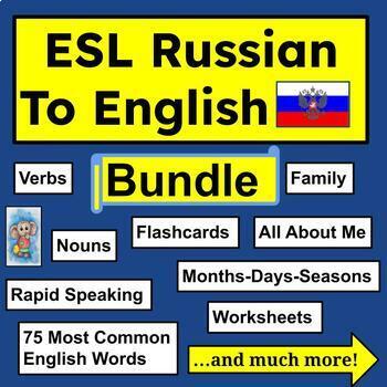 Preview of Russian to English: ESL Newcomer Activities  - ESL Back to School Bundle