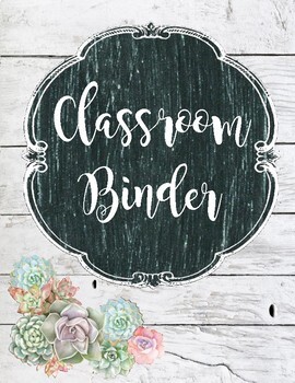 Preview of EDITABLE Succulent Rustic Binder Covers