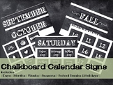 Rustic Chalkboard Calendar time Signs