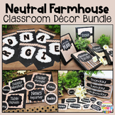 Farmhouse Neutral Classroom Decor Bundle- Rustic Shabby Chic