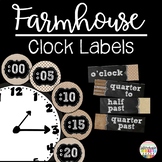 Rustic Chalkboard Clock Labels