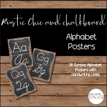 Preview of Rustic Chic & Chalkboard Alphabet Posters
