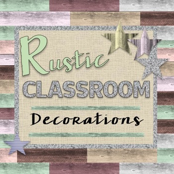 Preview of Rustic Classroom Decoration MEGA Bundle -Editable!
