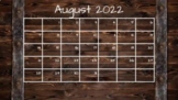Rustic Dark Wood Calendar 22-23