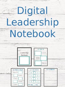 Preview of Rustic Digital Leadership Notebook/Data Binder