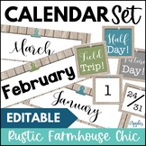 Editable Farmhouse Calendar Set for your Farmhouse Classro