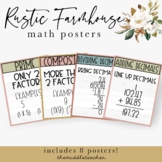 Rustic Farmhouse Math Posters