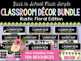 Rustic Floral Classroom Decor BUNDLE
