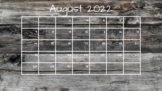 Rustic Grey Wood Calendar 22-23