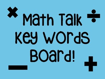Preview of Rustic Farmhouse Math Talk Key Words Bulletin Board