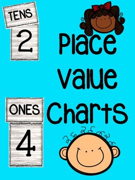 Preview of Rustic Farmhouse Place Value Charts