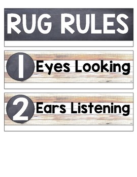 Preview of Rustic Shiplap Rug Rules