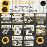 Rustic Sunflower and Shiplap Classroom Decor Bundle