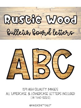 Preview of Rustic Wood Bulletin Board Letters