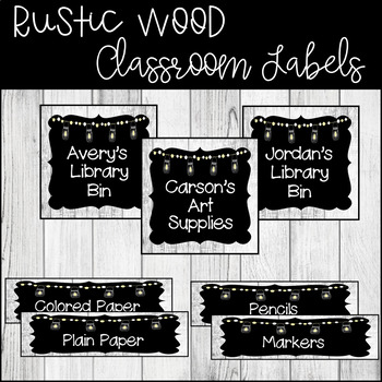 TCR 8829 Reclaimed Wood Rustic Chic Nametags Classroom Labels Teacher Supply 