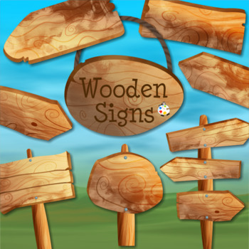 wooden sign post clip art