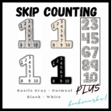 Rustic Wooden Skip Counting Number Posters (TWO STYLES) + 
