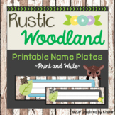 Rustic Woodland Animal Name Plates {Free}