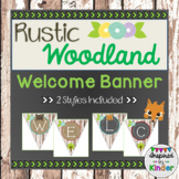 Rustic Woodland Animal Welcome Banner