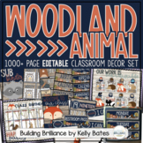 Rustic Woodland Animals Complete Classroom Decor Set BUNDL