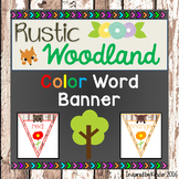 Rustic Woodland Color Word Banner